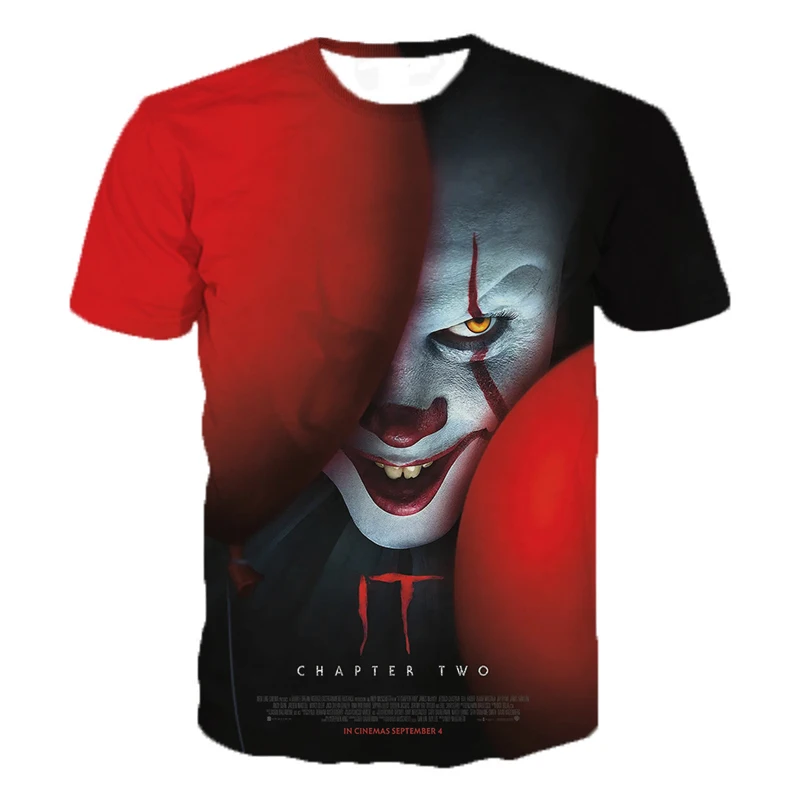 Terroral Movie IT: Chapter Two 3D Футболка с принтом Мужская женская летняя повседневная