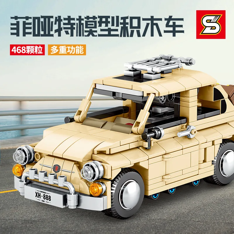 Блоки Sembo 8100 FIATCAR совместимый с Creator 10271 Строительные кирпичи развивающие игрушки