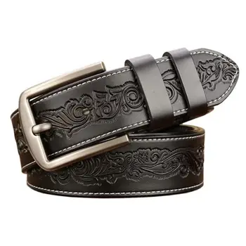 

New luxury new carving craft men's belt leather personality high-end casual men's jeans belt men's exquisite gifts 95-125cm