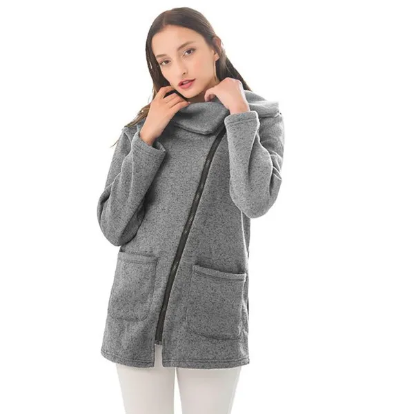 light gray 5XL зимнее плотное пальто с капюшоном, большой размер d, хлопковая куртка, повседневное модное длинное пальто, женские однотонные топы, большие размеры Y1108 - Цвет: light gray