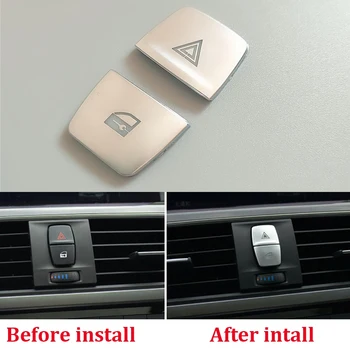 

Car Warning Light Button Cover frame sticker For BMW 1 2 Series Coupe F22 F20 F52 Two Sedan Auto Accessories