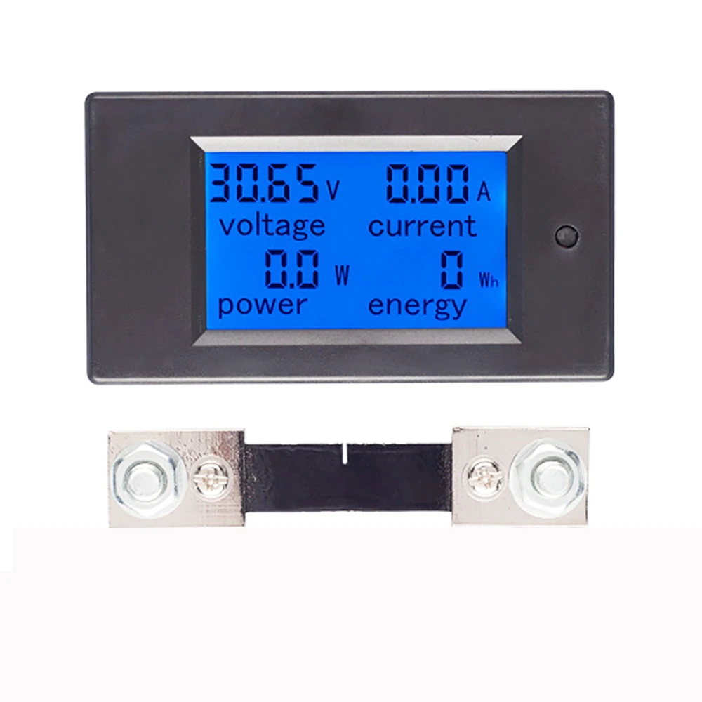 DC Battery 6.5-100V 4 in 1 20A LCD Voltage Current KWh Watt Power Combo Meter