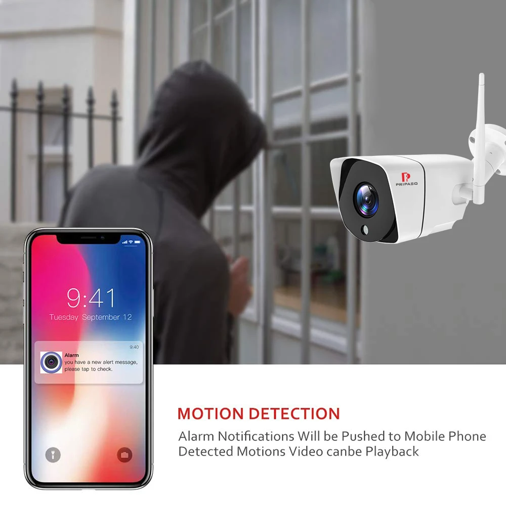 Pripaso WIFI IP камера HD 1080P CCTV охранное наблюдение наружная Водонепроницаемая