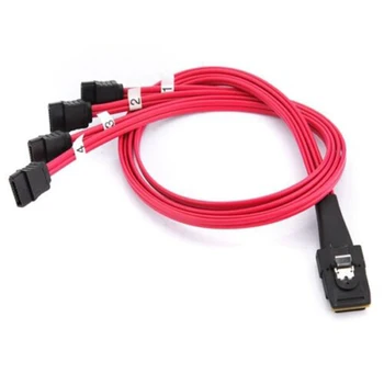 

Mini SAS 36P SFF-8087 to 4X SATA 7Pin Connectors HDD Hard Drive 4 Splitter Cable Lead Wire 3FT 1M