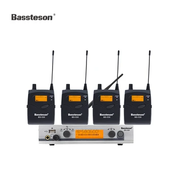 

BasstesonBassteson BS-530 Professional In Ear UHF Wireless Stage Monitor System one transmitter channel 4 bodypack receivers