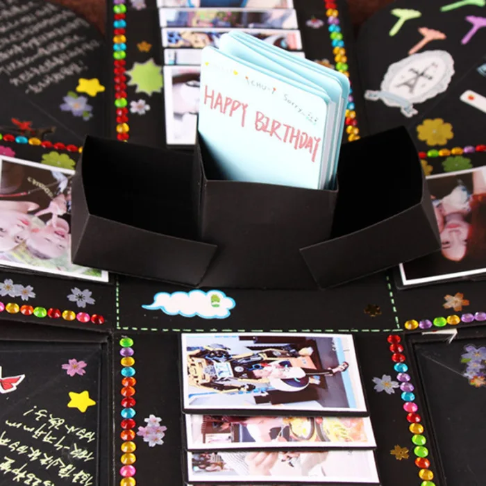Сюрприз взрыв коробка альбом памяти скрапбук фотоальбом наборы юбилей подарок для дома и офиса MYDING