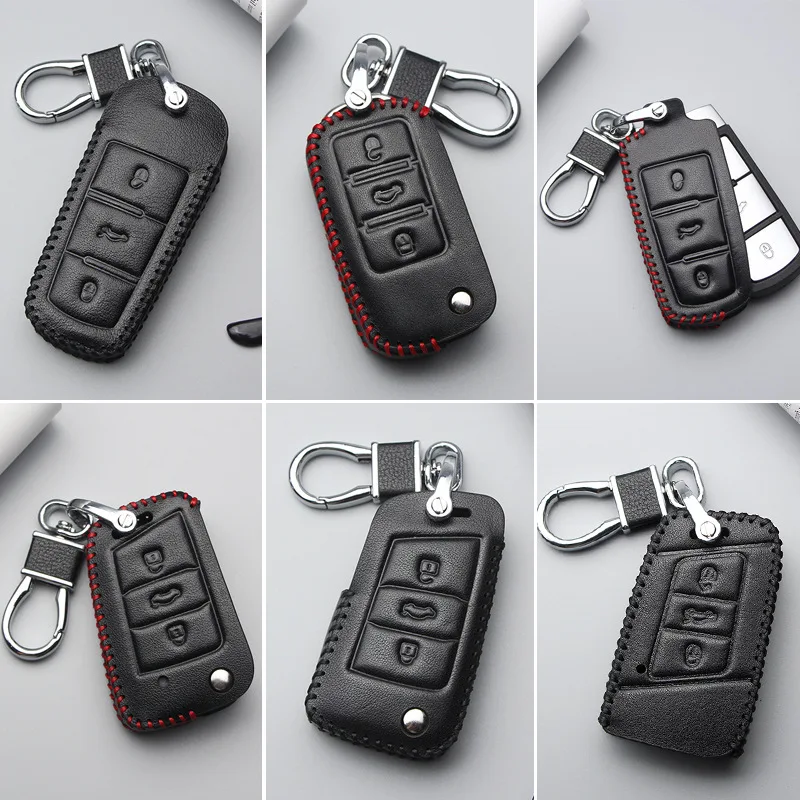 Автомобильный кожаный чехол для ключей для 17 новых Magotan Golf Passat Tourette LaVida Bora автомобильные аксессуары