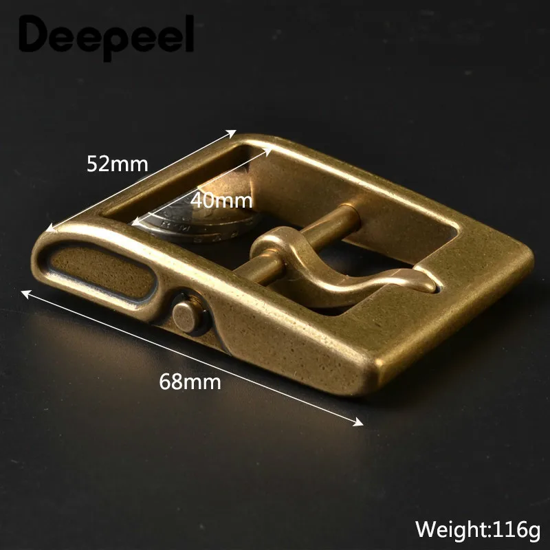 Мужские и женские ремни Deepeel 1 шт. 40 мм цельная латунная металлическая пряжка для