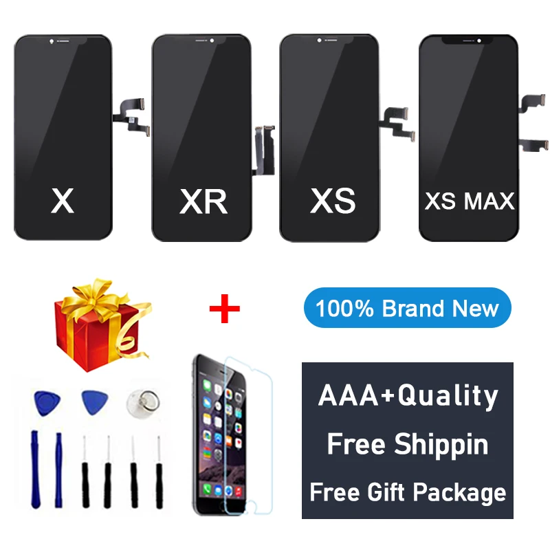 

AAA High Quality Incell Screen For iPhone X XS XR XS Max 11 Pro LCD Display With 3D Touch Screen Digitizer Assembly Replacement