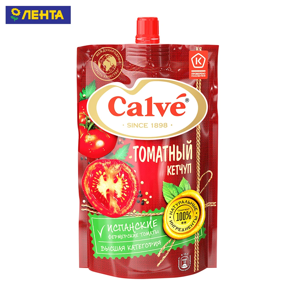 Кетчуп Calve мексиканский с перцем табаско / doypack 350г / 063 (8714100728475)