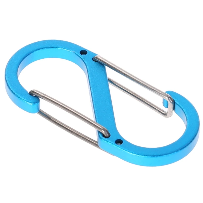 S Shape Aluminum Alloy Two-way Buckle Key Ring Travelling Supply Outdoor Sports A6HC