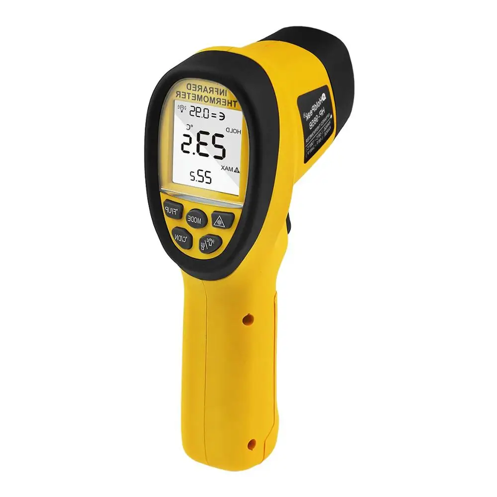 HOLDPEAK HP-985B IR Thermometer Digital Infrared Thermometer Dual Laser Temperature Gun for Melting Kilns Industry (-50℃~1360℃)