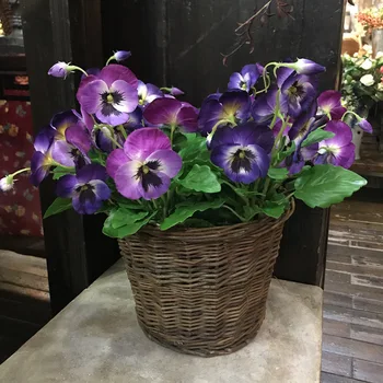 

Pansy Imitation Flowers Cat Face Blue Flowers Living Room Decoration Home Decoration Flower Shop Display Landscaping Floral Flow