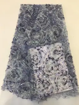 

Nigerian french net Lace Sat-12.6810 Embroidered Cord Lace Fabric with full beads for bridal dress