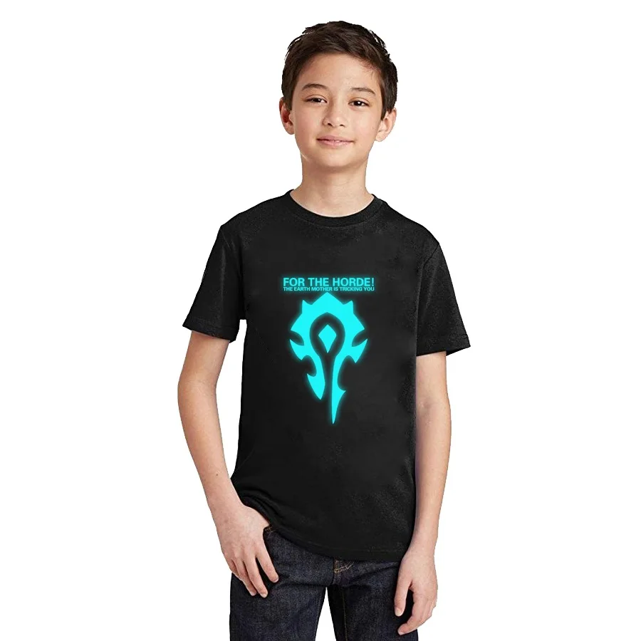 LYTLM Альянс Horde The хлопковая рубашка светящиеся майки Horde The футболка в Корейском стиле, детская одежда, футболка для маленьких мальчиков, для маленьких мальчиков футболки