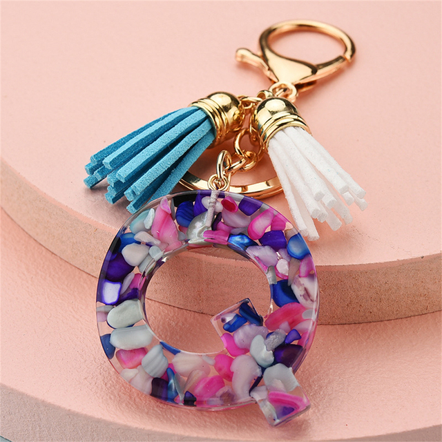 Women Keychains 26 Glitter Hollowed-out Words Handbag Tassel English Letter Keyring with Puffer Ball Charms Free Shipping