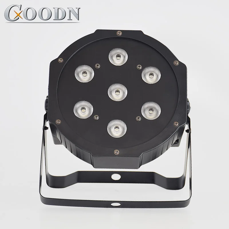 7X12 Вт led Par огни RGBW 4в1 плоский par led dmx512 Дискотека освещение Профессиональный Сценический dj оборудование