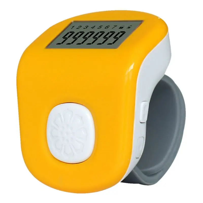 

Rechargeable 7-Channel 6-Digit Finger Prayer Counter LCD Silicone Tally Counter
