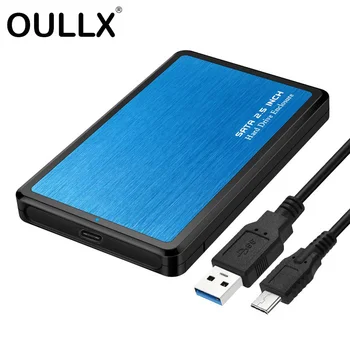 

OULLX 2.5 inch Type C USB3.1 to Sata HDD SSD Case Support 2TB UASP Protocol Hard Drive Enclosure Aluminum Material Tool-free