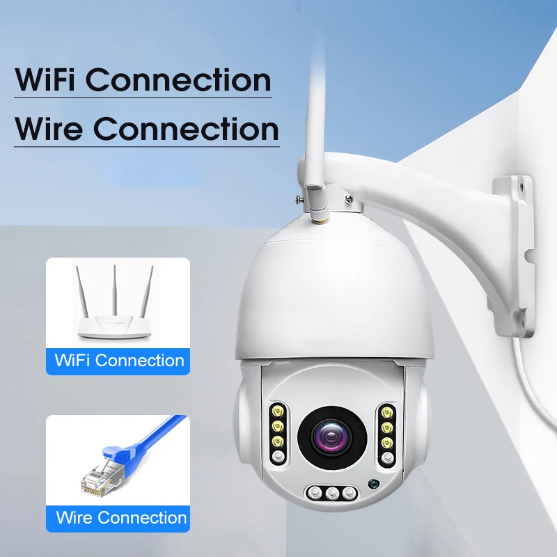 

30X Zoom WiFi IP Camera PTZ 2 million pixels 1080P HD Full-color Night Vision Surveillance Outdoor Camera Support Hotspot