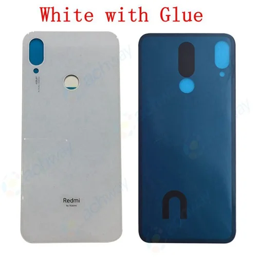 white Новинка для Redmi Note 7 Pro задняя крышка батарейного отсека задняя крышка стекло для Xiaomi Redmi Note7 Крышка батарейного отсека Корпус чехол с клеем - Цвет: white