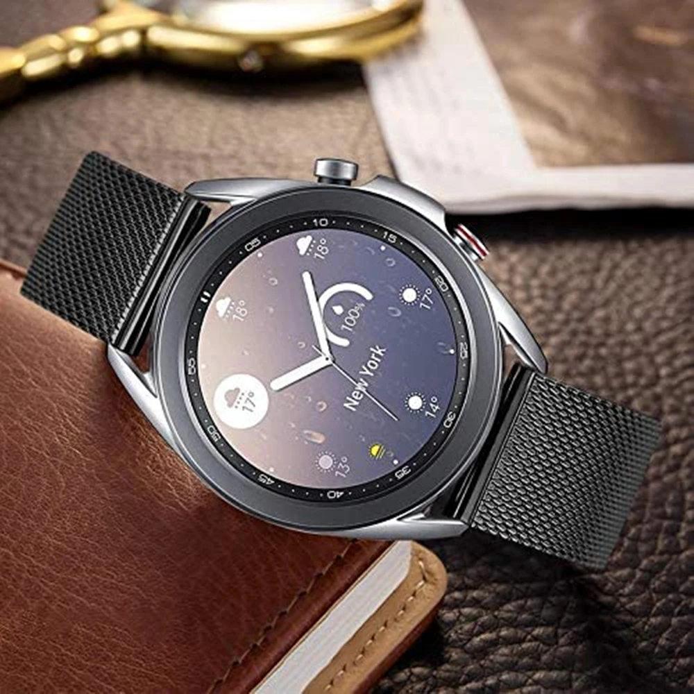 Ремешок из нержавеющей стали для Samsung Galaxy Watch 3 металлический сетчатый Браслет 45