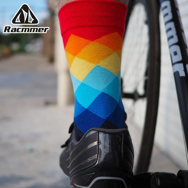 temerario Interprete tubo RACMMER-Calcetines de Ciclismo de algodón para hombre y mujer, calcetín  deportivo con diseño colorido, cómodo, a la moda, para exteriores _ -  AliExpress Mobile