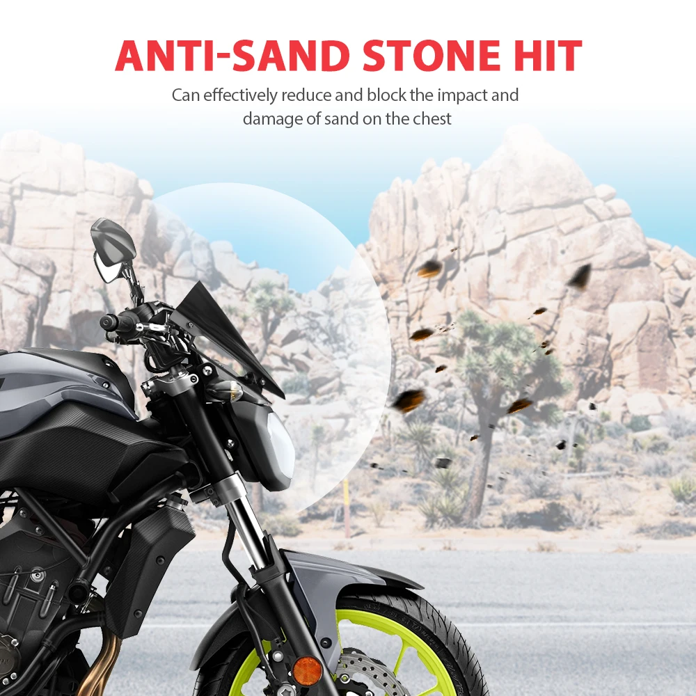 Ветровое стекло KEMiMOTO для YAMAHA MT07 MT 07 ветровое FZ07 2014 2015 2016 2017 ветровые дефлекторы