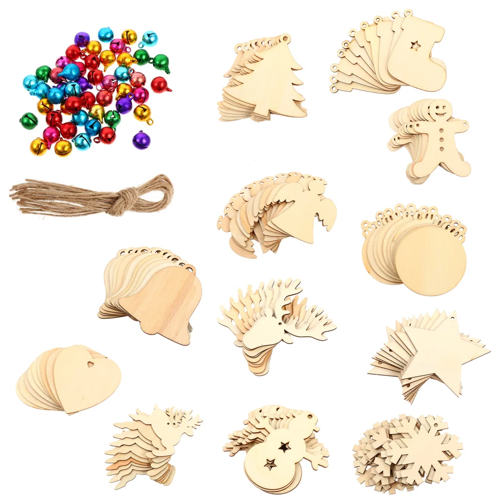 

1 Set Wood Cutout Interesting Wooden Tag for DIY Craft Decoration Party