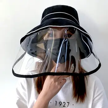 

Unisex Children Removable Anti-Spitting Safety Health Protection Full Face Shield Bucket Mask Hat Cap