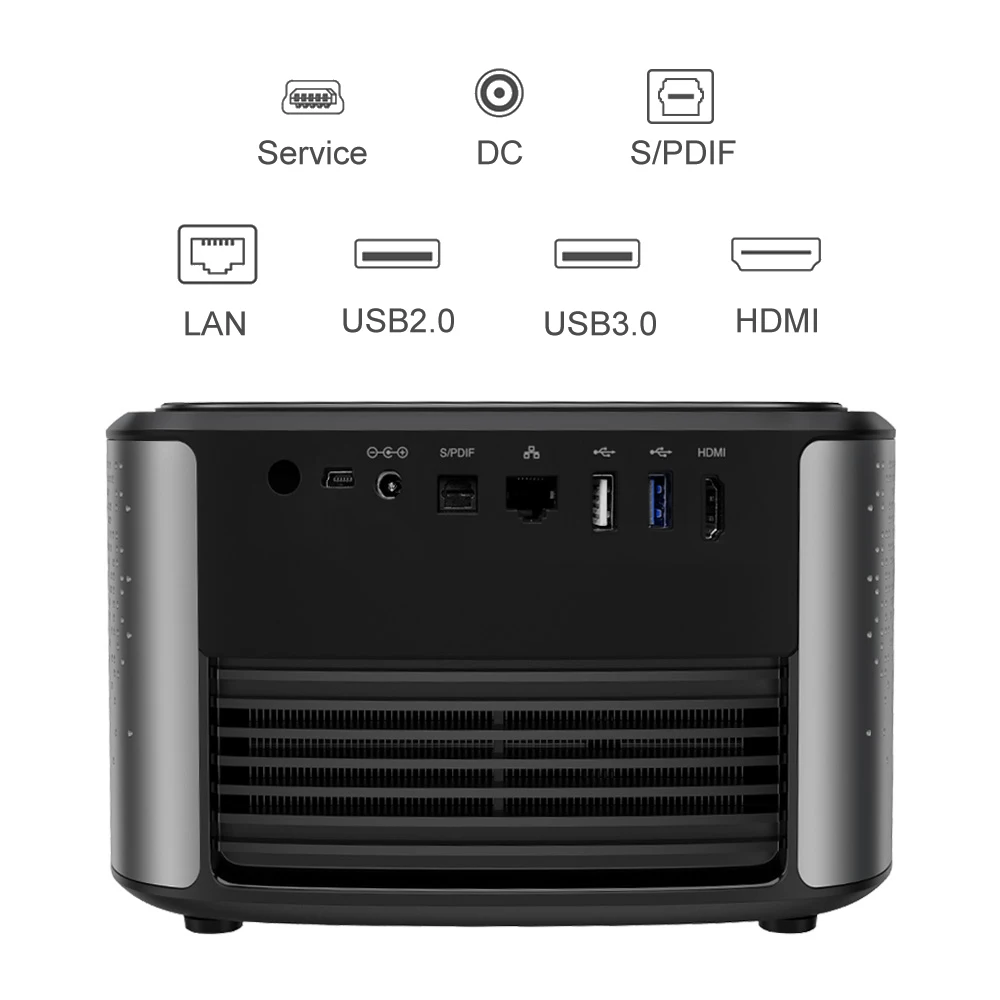 JMGO N7 1080P DLP проектор 1300 Ansi Full HD Поддержка 4K ТВ Видео с Android Wifi 3D домашний кинотеатр