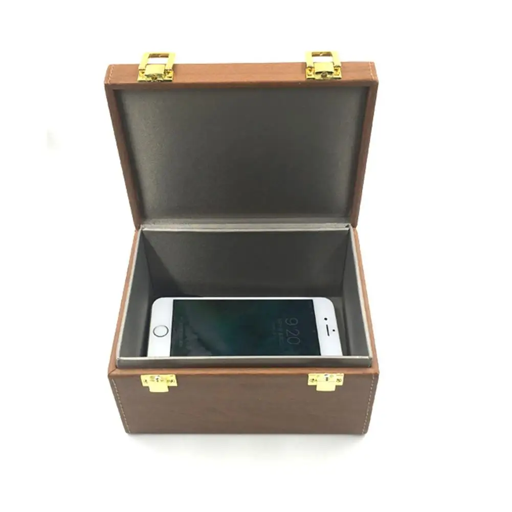 Автомобильный ключ сигнала мобильный телефон сигнал Bluetooth RFID Электромагнитная волна деревянная зерно Экранирование коробка