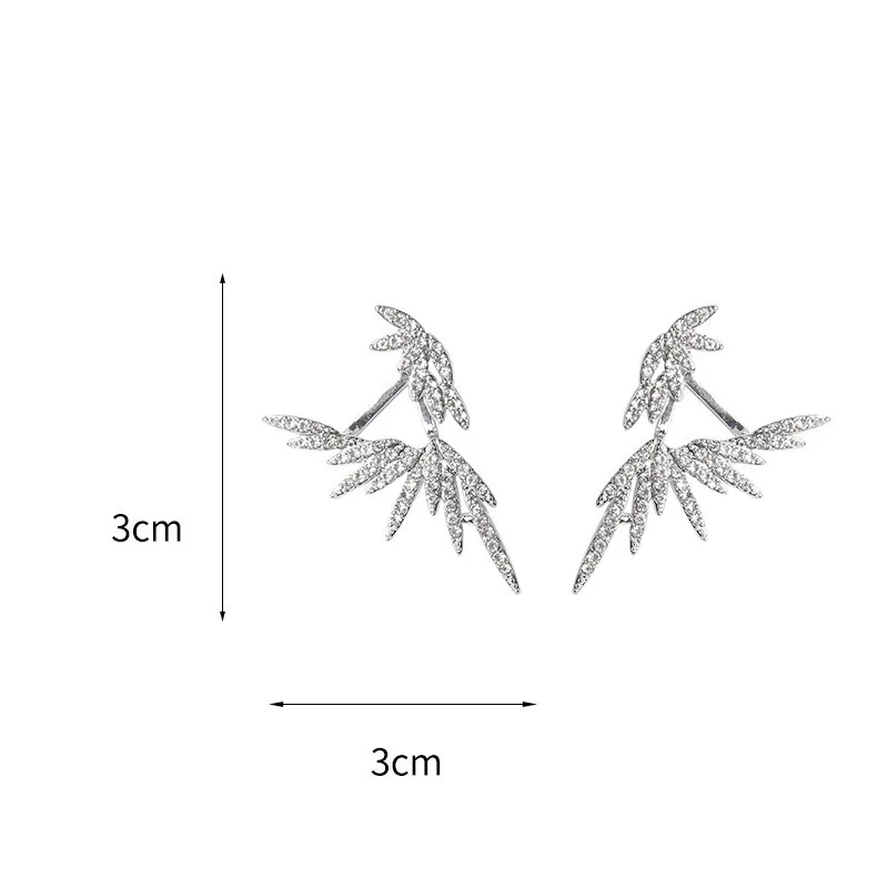 Новинка, длинные металлические крылья, моделирование гипербола, стильные серьги, модные женские тонкий кристалл, корейские серьги-капли, джокер