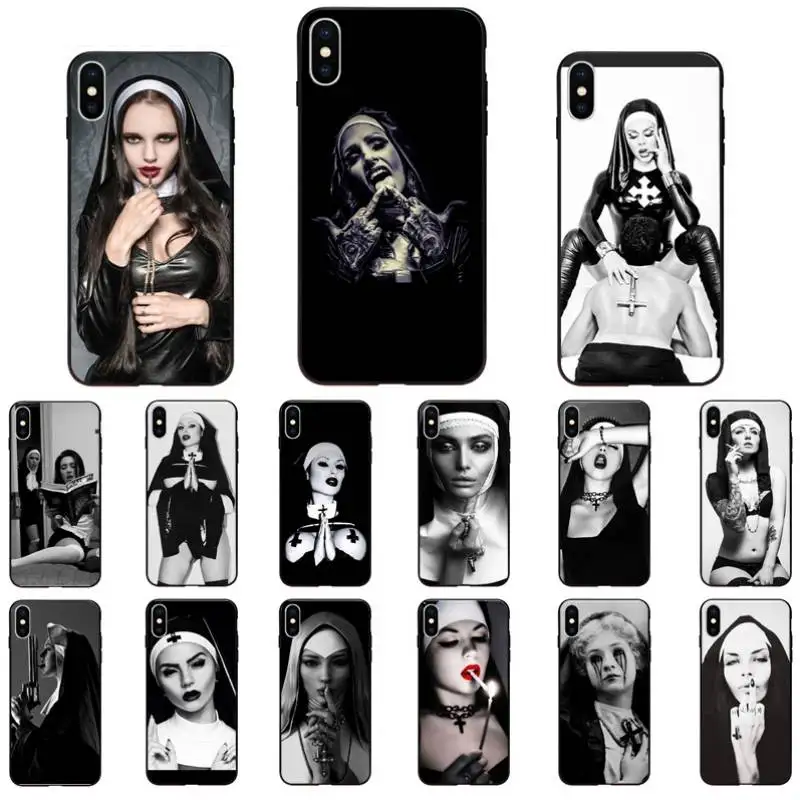 

NBDRUICAI Sister Nun High Quality Silicone Phone Case for iPhone 11 pro XS MAX 8 7 6 6S Plus X 5 5S SE XR case