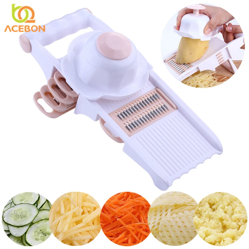 Мандолина ручная овощерезка с 5 лезвиями терка для картофеля и моркови овощей лук