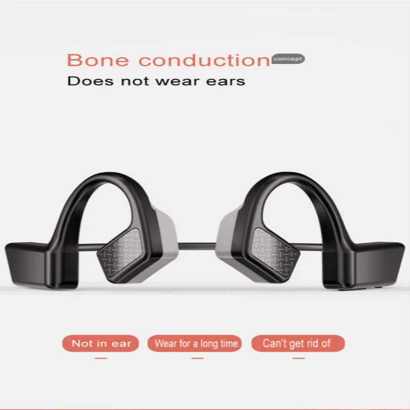 K08 Bone Conduction Wireless Bluetooths 5 0 Earpiece Ear Hanging Type Stereo With Mic Earphone For iphone and Android phone