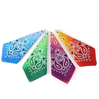 

100% Cotton Large Pack of 12 56*56cm 12+Colors Non Fading Gradient Bandanas