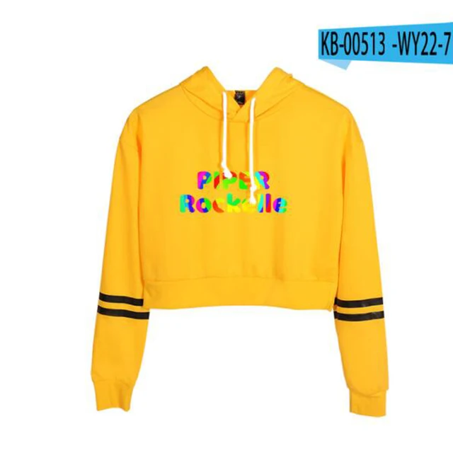 yellow crop top hoodie