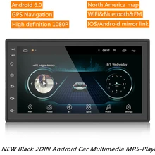 Черный 2DIN Android автомобильный мультимедийный MP5-Player радио gps Navi wifi радио 2 Din 7 дюймов пресс-экран Bluetooth FM аудио Автомобиль Ster