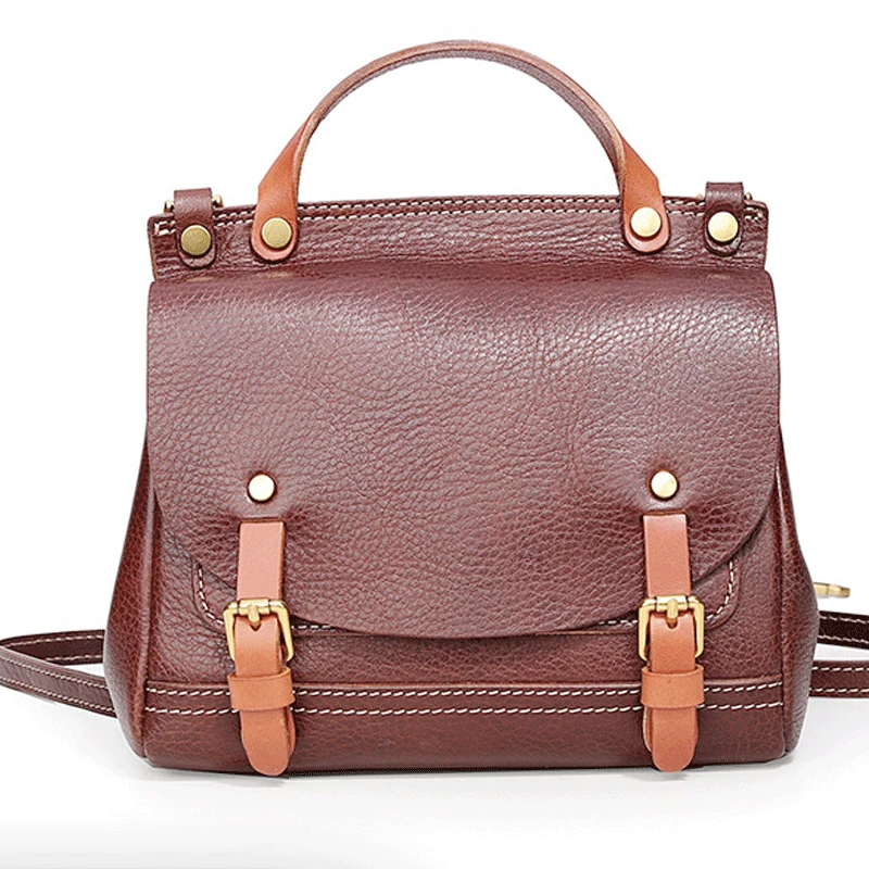 

Leather Retro Slanted Hand-held Shoulder Girl Bag Hand-fresh Literary and Artistic Fashion