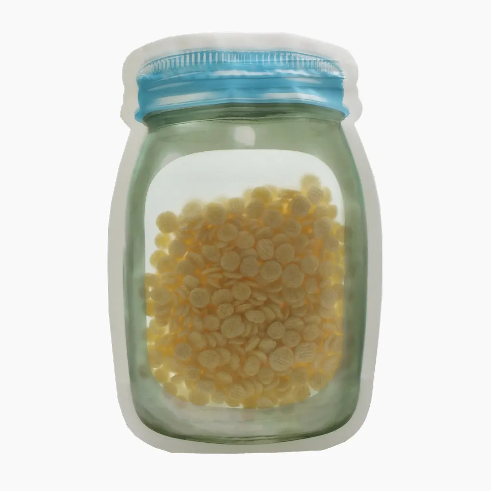 Mason Jar бутылка в форме Resealable упаковочная сумка дой-Пак молния украшения дома банки для хранения в форме тыквы хранения стоящий Mason Jar пластиковый мешочек