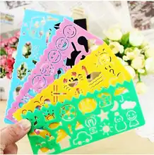 Regla de dibujo de dibujos animados, cuaderno de aprendizaje de pintura, cuaderno para colorear, tablero de plástico, regalo para estudiantes, 2021