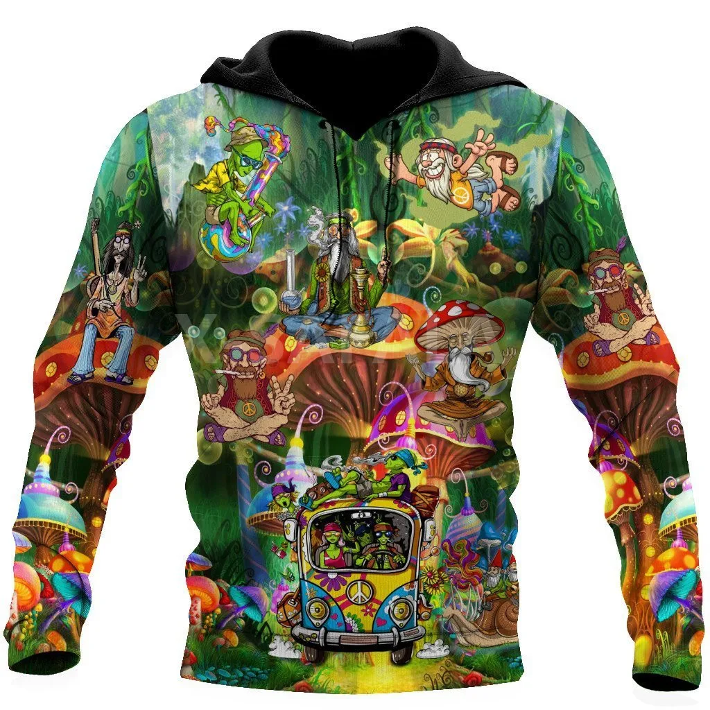 Vida de hippie caras colorido impressão 3d primavera hoodie homem mulher harajuku outwear zíper pulôver moletom casual unisex estilo-1