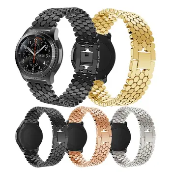 

Replaced Stainless Steel Watch Band Fish Scale Pattern Wrist Strap Bracelet for Samsung Galaxy Watch 46mm/S3 Accessories Kit