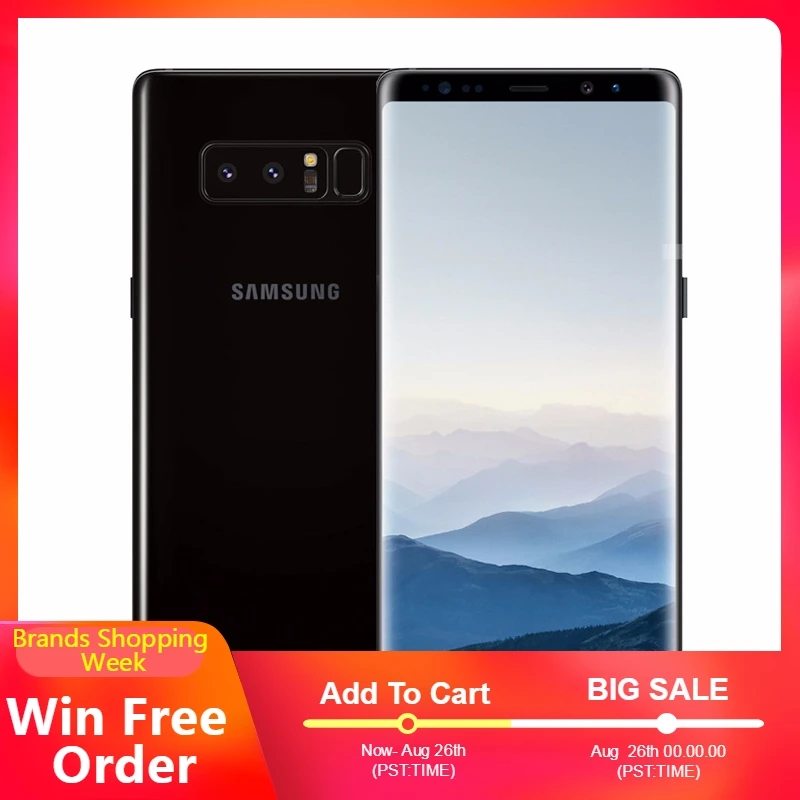 Оригинальный мобильный телефон samsung Galaxy Note 8 N950F 4G LTE двойные задние камеры 12.0MP 6 ГБ