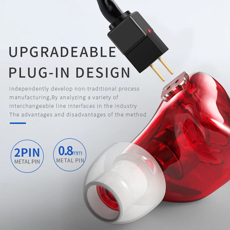 D8 Wired Headphones for Noise Canceling Sports with Mik Handsfree Waterproof TWS In ear Earphone Hifi for IPhone Xiaomi Huawei