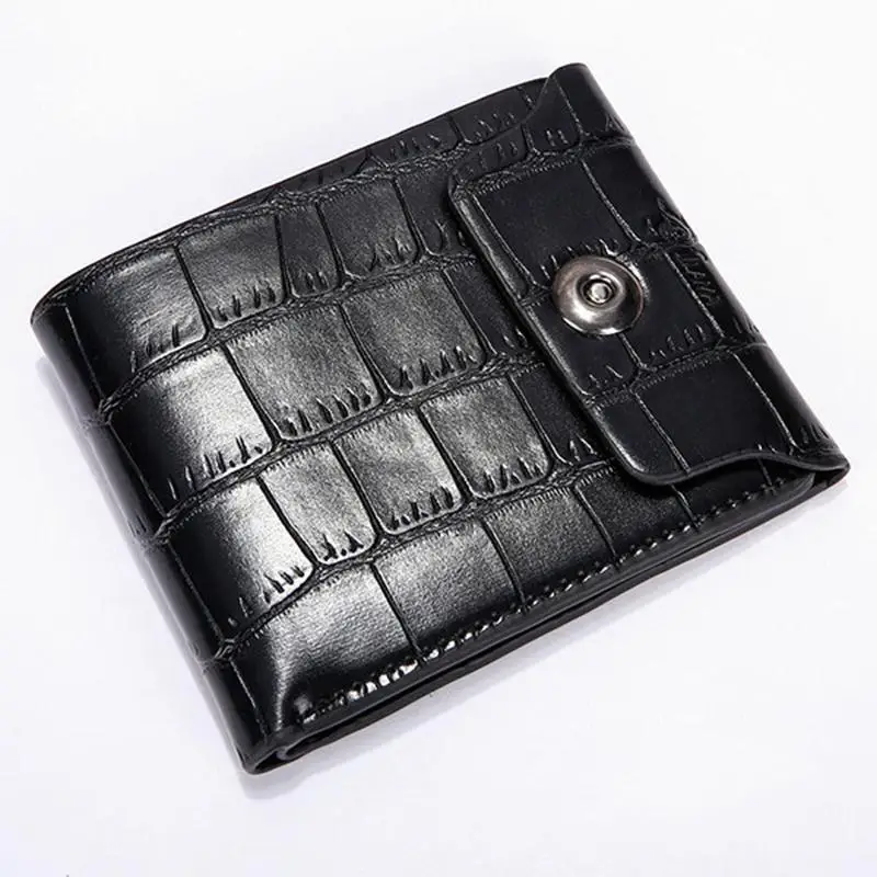 Модный мужской кошелек, кожаные короткие мужские кошельки, billeteras para hombre, кошелек для мужчин, кошелек для карт, высокое качество, кошелек для мальчиков - Цвет: Black