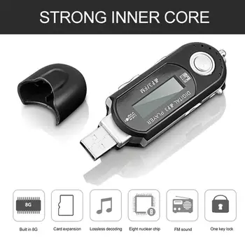 

Mini USB MP3 Music Player Digital LCD Screen Support 32GB TF Card & FM Radio With Microphone Portable Mp3 Player