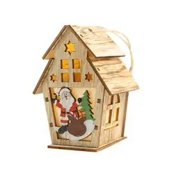 Подарок для детей прочные декорации портативная двойная крыша DIY со светом Рождественский шнурок для дерева старый человек Висячие