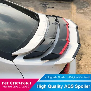 

For Chevrolet Malibu 2012-2019 ABS Plastic Rear Spoiler Black And White Color Rear Trunk Wing Tail Spoiler Car Accessories